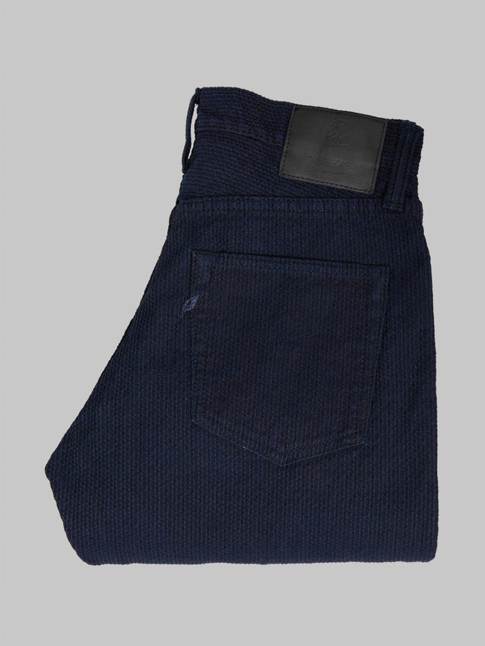 Pure Blue Japan 1178-ID Indigo x Black Sashiko Regular Straight Jeans