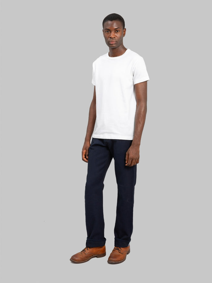 Pure Blue Japan 1178-ID Indigo x Black Sashiko Regular Straight Jeans