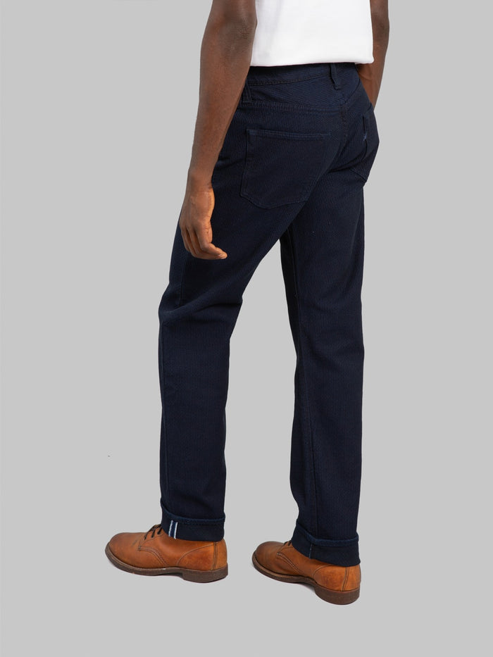 Pure Blue Japan 1178-ID Indigo x Black Sashiko Regular Straight Jeans
