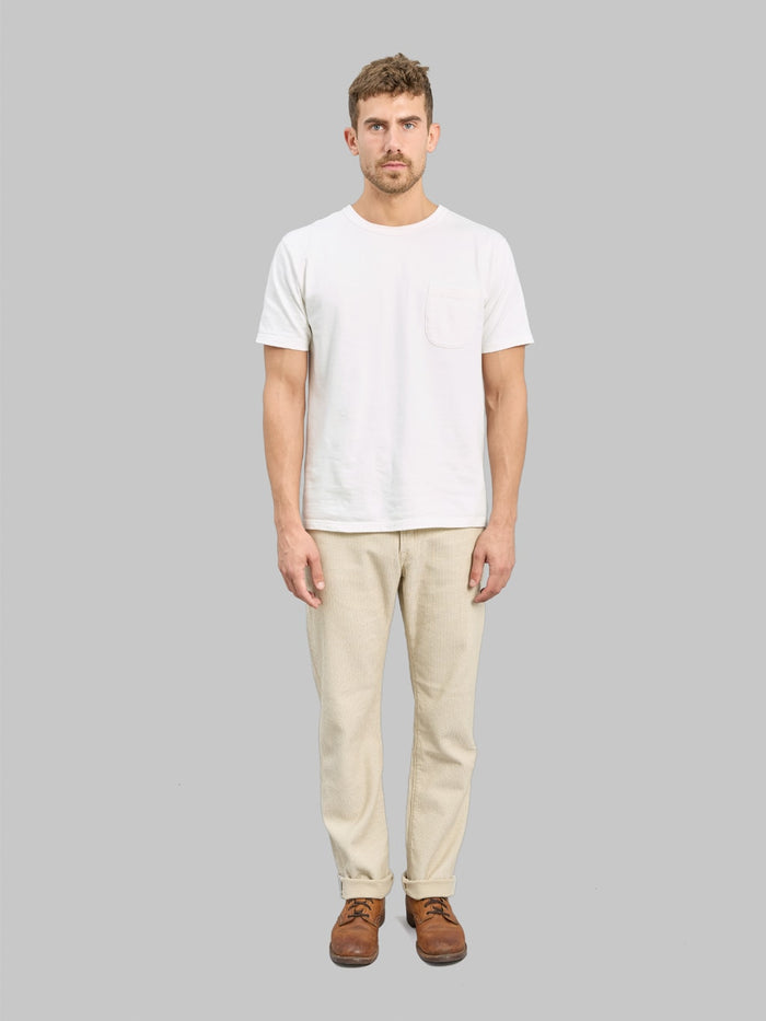 Pure Blue Japan 1178-IV Ivory x Beige Sashiko Regular Straight Jeans