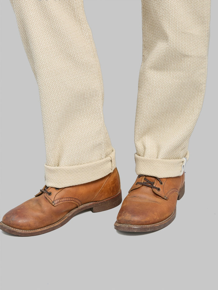 Pure Blue Japan 1178-IV Ivory x Beige Sashiko Regular Straight Jeans