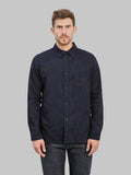 Pure Blue Japan 2239ID Jacquard Boro Patchwork Double Indigo Shirt front look
