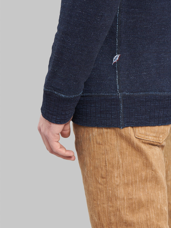 Pure Blue Japan Slub Yarn Sweatshirt Indigo logo