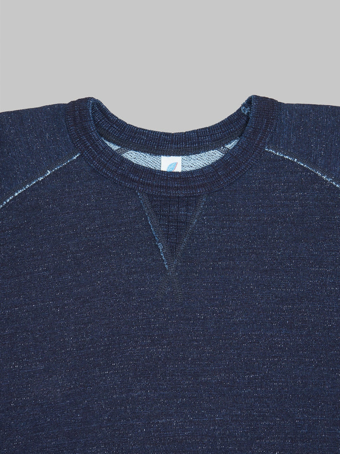 Pure Blue Japan Slub Yarn Sweatshirt Indigo crewneck