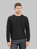 Pure Blue Japan 5409 IDBK Yarn Dyed Sweatshirt Indigo Black front look