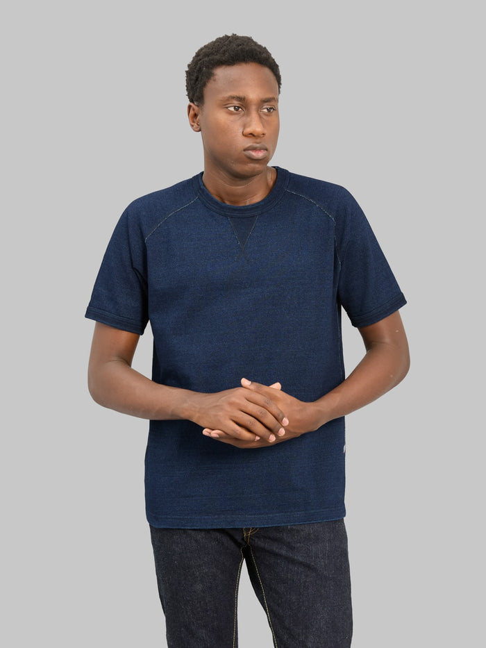 Pure Blue Japan 5411-ID 11oz Indigo Super Heavyweight Jersey Raglan T-Shirt