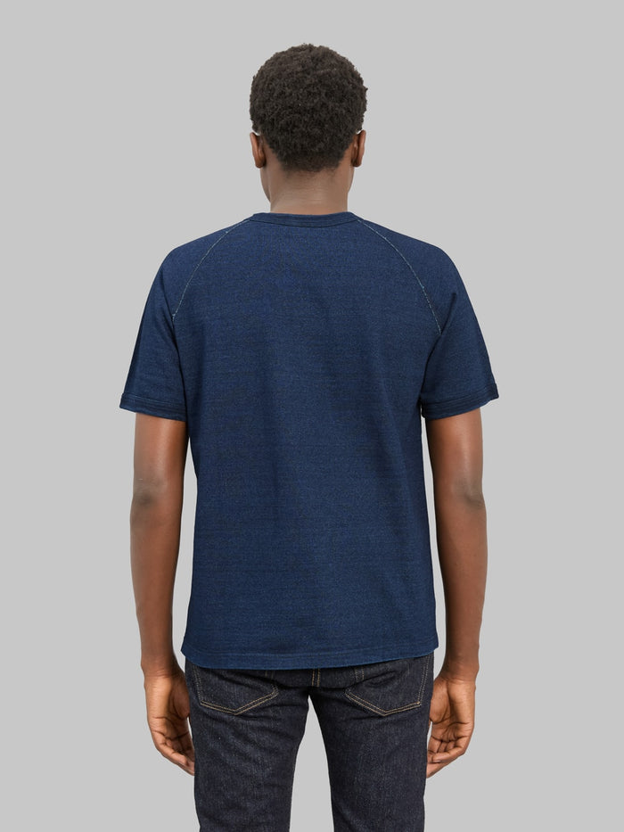 Pure Blue Japan 5411-ID 11oz Indigo Super Heavyweight Jersey Raglan T-Shirt