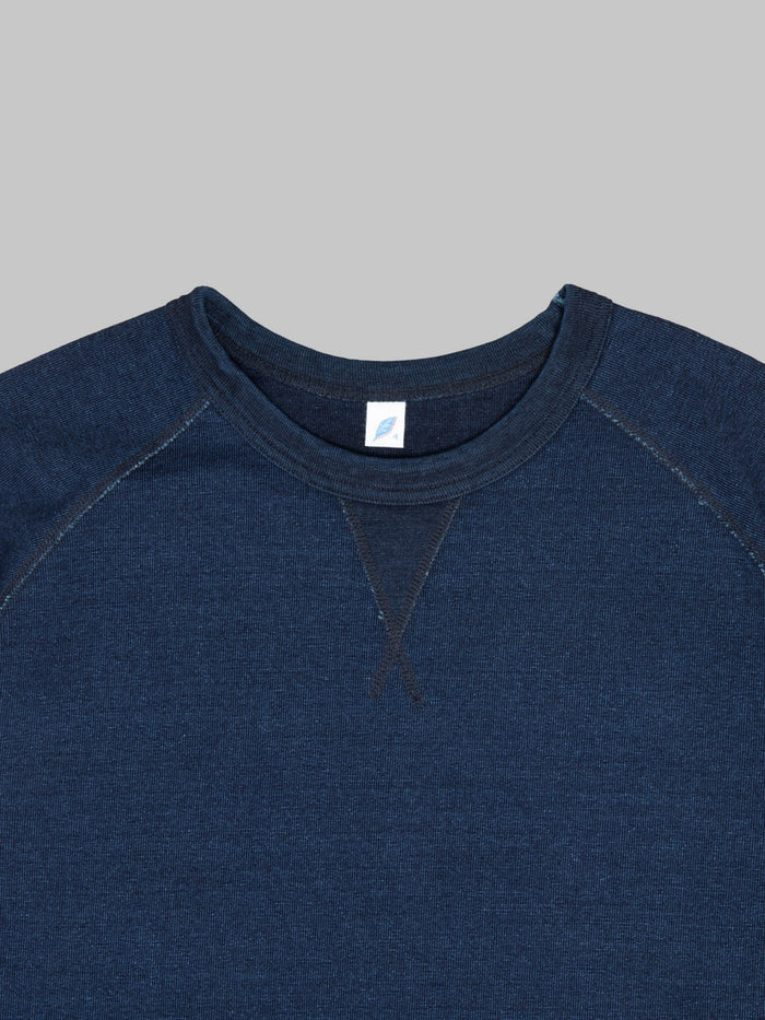 Pure Blue Japan 5411-ID 11oz Indigo Super Heavyweight Jersey Raglan T-Shirt