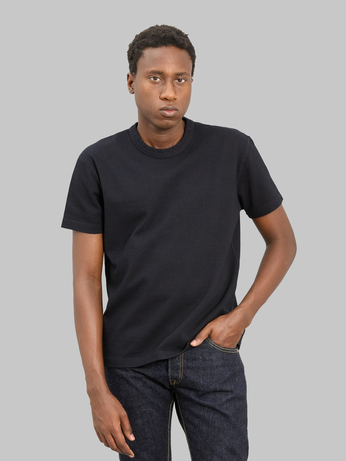 Pure Blue Japan 5412-IDBK 11oz Super Heavyweight Jersey T-Shirt Black Indigo
