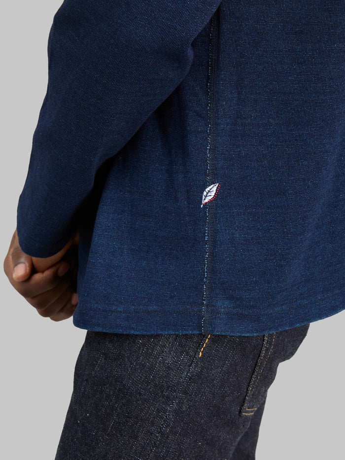 Pure Blue Japan 5413-ID 11oz Super Heavyweight Jersey Indigo Raglan Sweatshirt