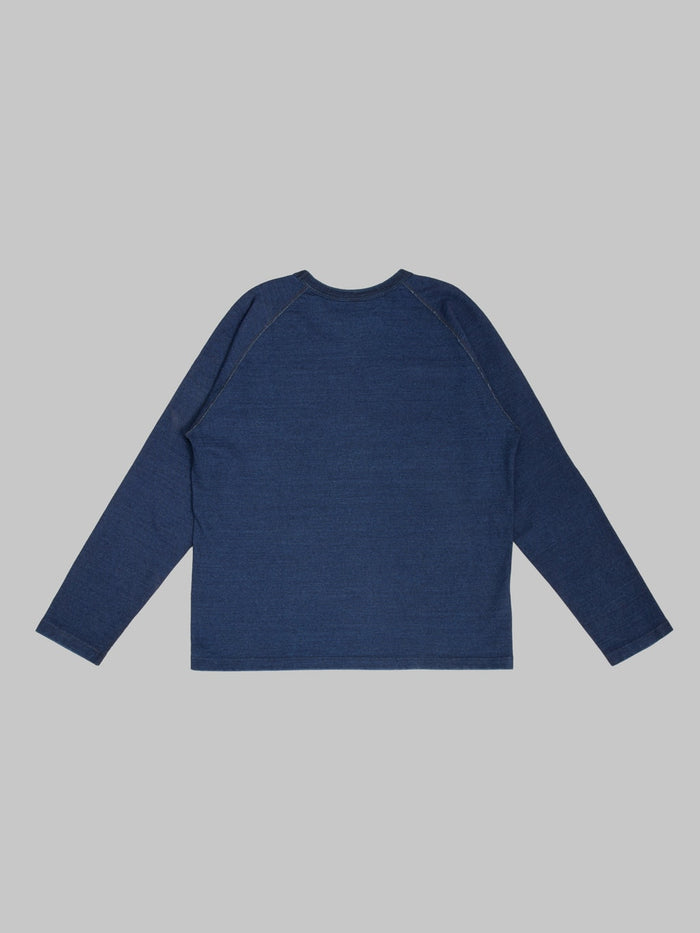 Pure Blue Japan 5413-ID 11oz Super Heavyweight Jersey Indigo Raglan Sweatshirt