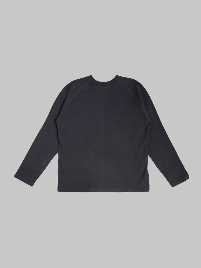 Pure Blue Japan 5413-IDBK 11oz Super Heavyweight Jersey Raglan Sweatshirt Indigo Black