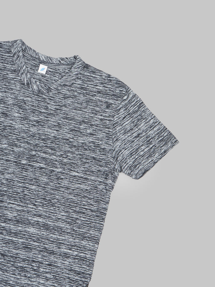 pure blue japan kasuri tshirt black slim short sleeve