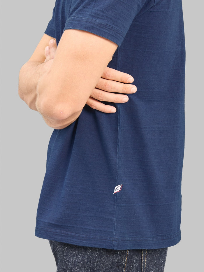 PBJ SS SLB 5011 ID 8oz Slub Jersey TShirt Indigo logo