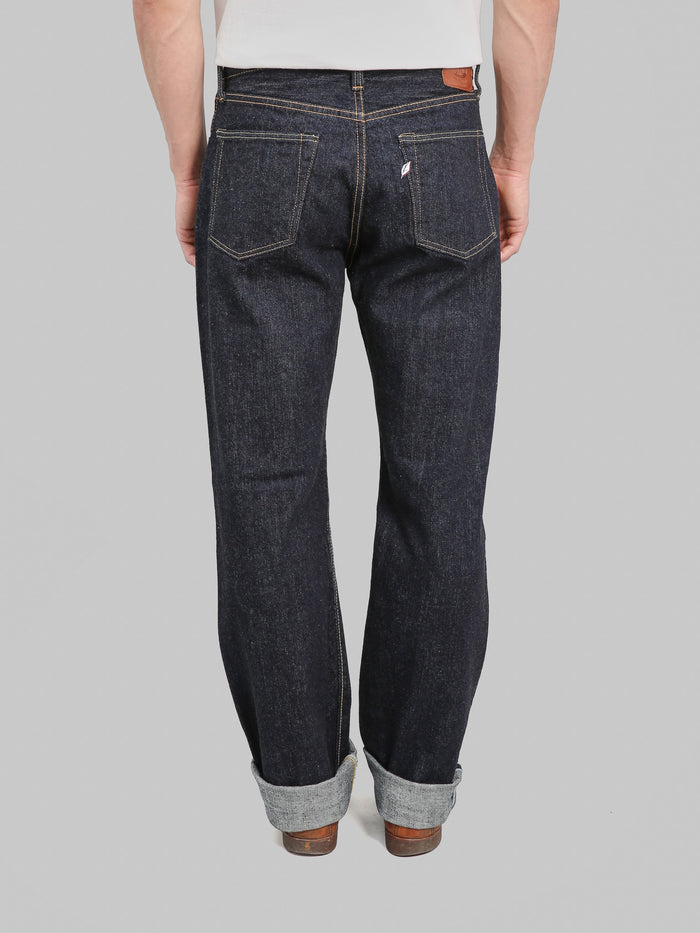 Pure Blue Japan XX002 14oz Pipe Straight Jeans back fit