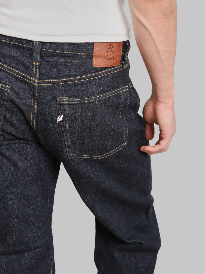 Pure Blue Japan XX002 14oz Pipe Straight Jeans back pocket