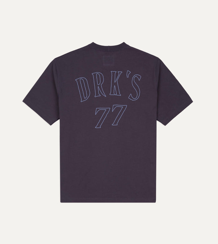Purple '77' Print Short-Sleeve Hiking T-Shirt