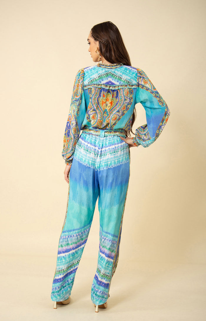 Quinn Washed Twill Pant, color_teal