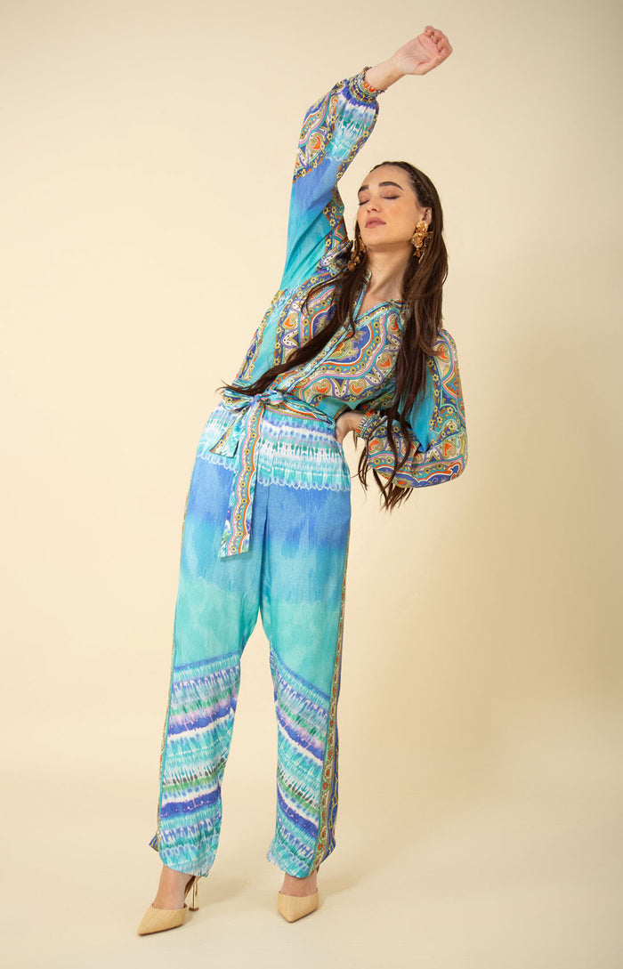 Quinn Washed Twill Pant, color_teal