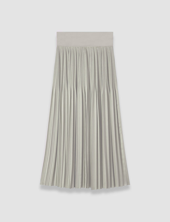 Rabat Pleated Satin Skirt