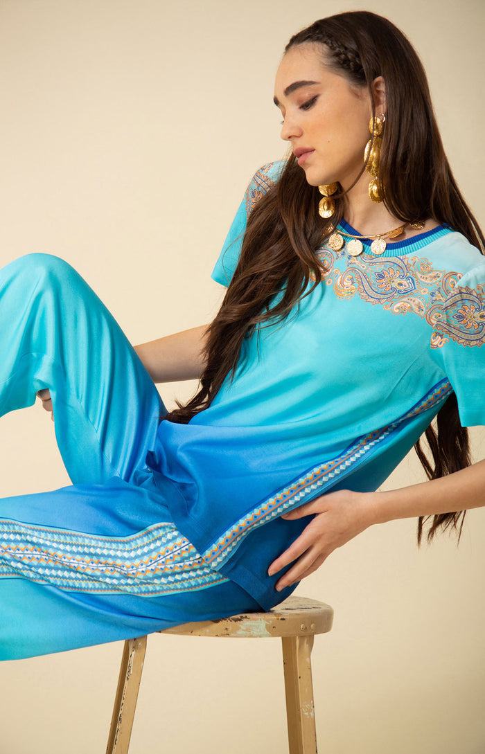 Raelynn Twill Pant, color_blue