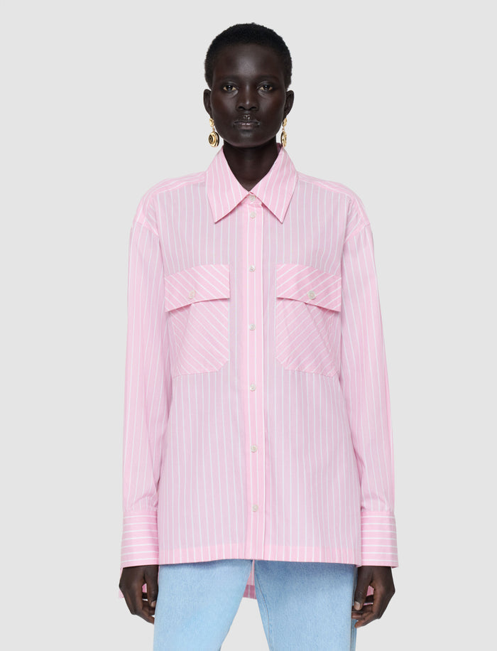 Pink Ranya Cotton Stripe Shirt - Joseph