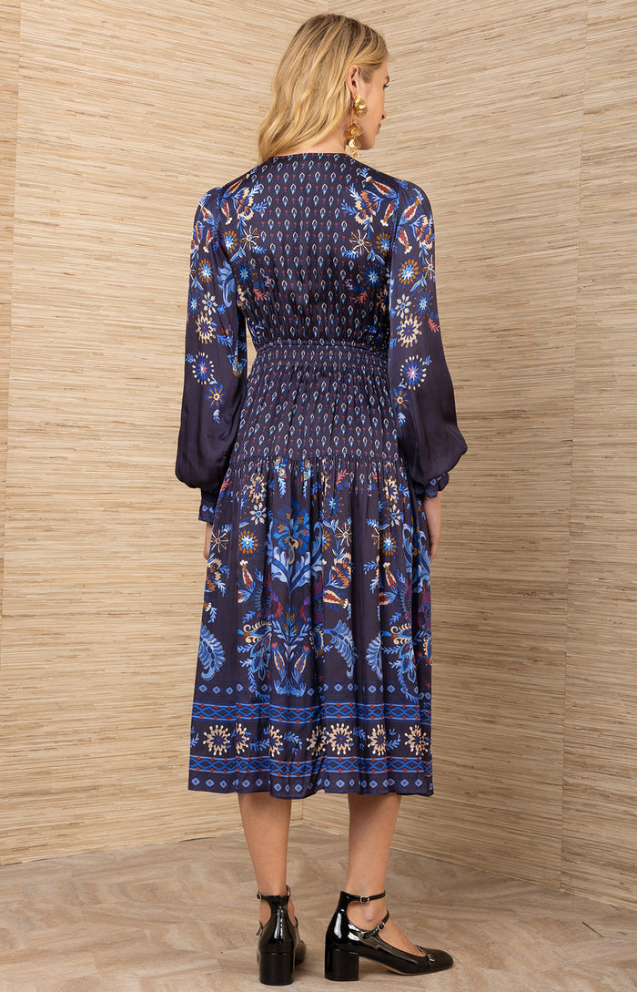 Raquel Charmeuse Dress, color-Black