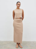 Reese Knit Waistcoat - Beige