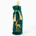 Reindeer Embroidered Wine Bag