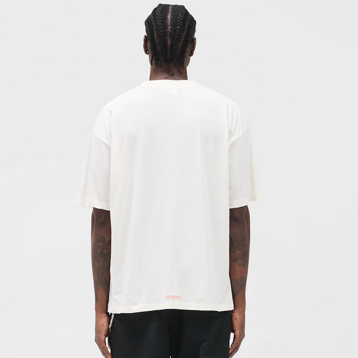 Represent Initial Star Tee Flat White