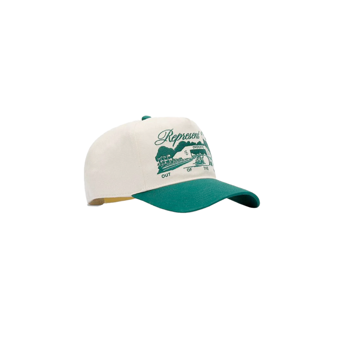 Represent Raceway Cap Antique White/Forest Green