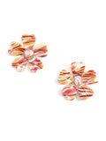 Resin Flower Tortoise Statement Earring