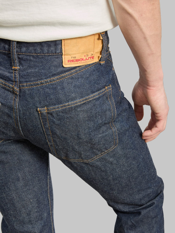Resolute 710 14oz Slim Straight Jeans  back pocket