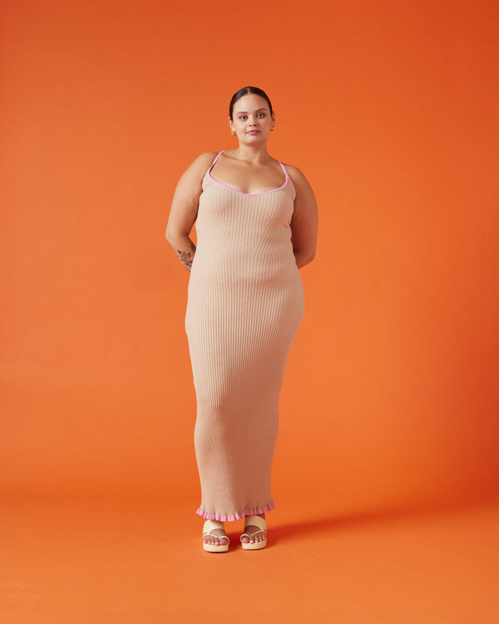 RINA DRESS STRAWBERRY BISCUIT