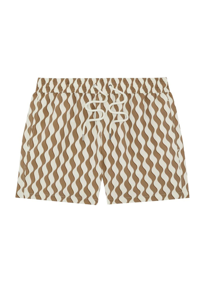 Swimshorts Frescobol Carioca Rio Listra Print Swim Shorts Caramel Apoella