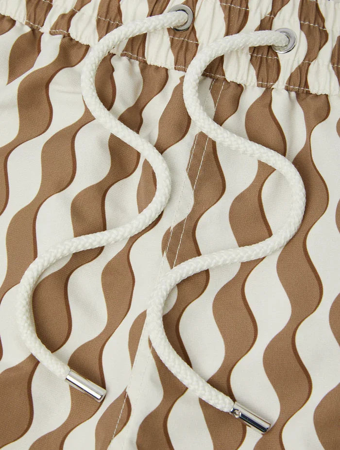 Swimshorts Frescobol Carioca Rio Listra Print Swim Shorts Caramel Apoella