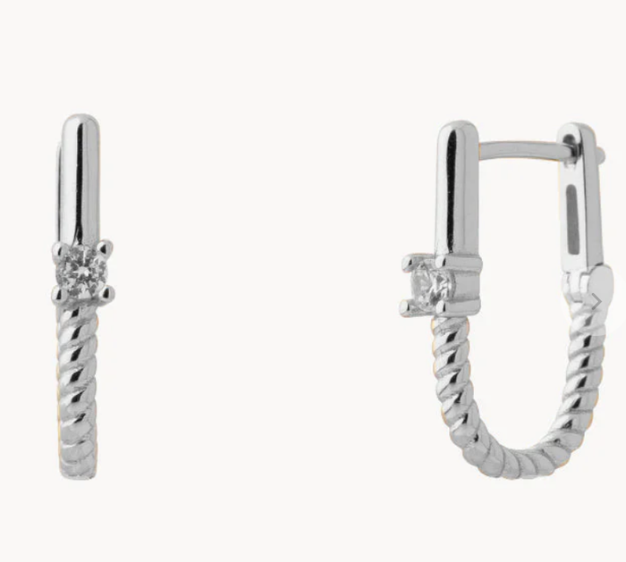 Roped In-Huggie Hoop