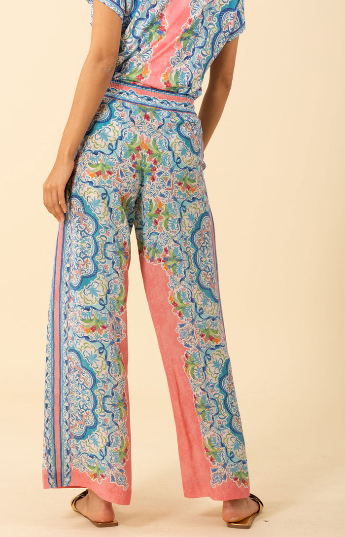 Roselyn Silk Pant , color-pink