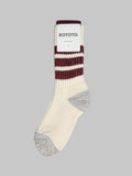 rototo coarse ribbed oldschool crew socks bordeaux  soft