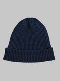 rototo indigo cotton roll up beanie