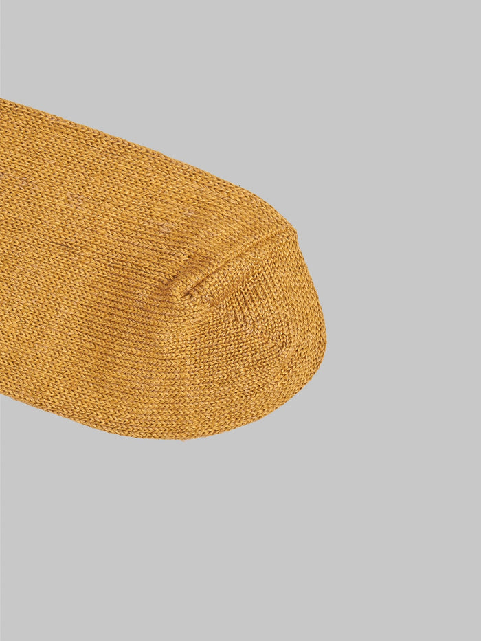 rototo linen cotton ribbed crew socks gold toe