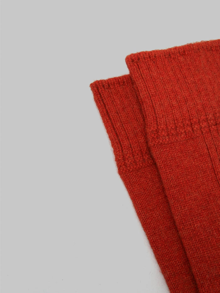 rototo merino lambs wool crew socks brick hem