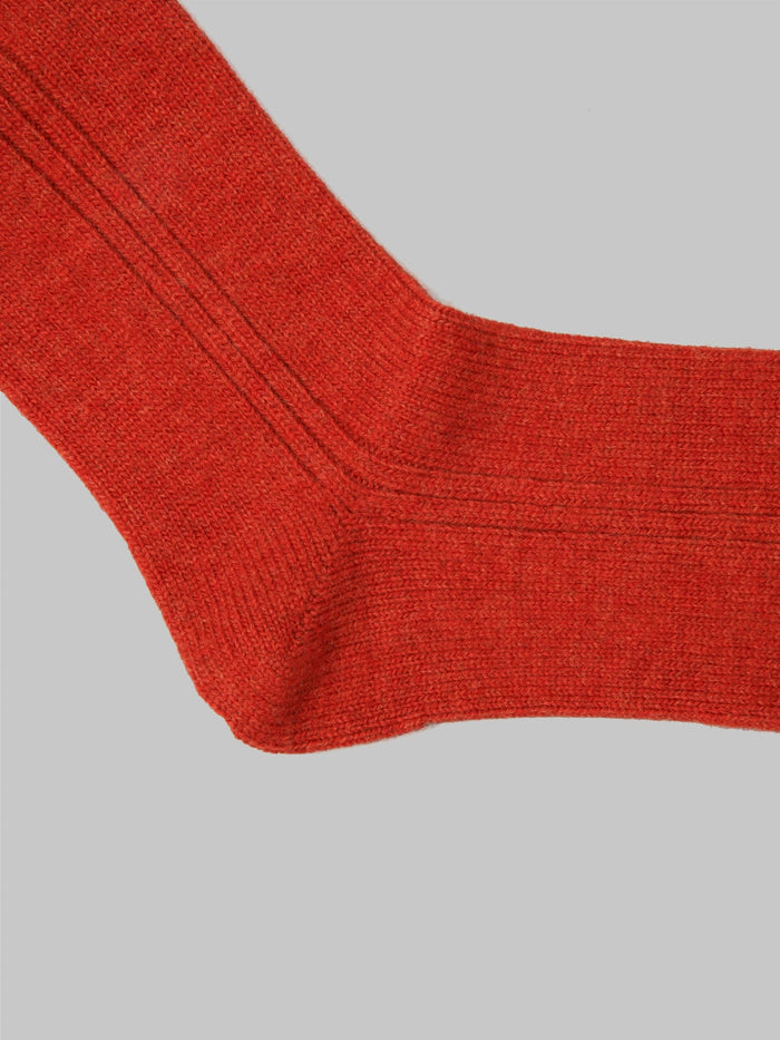 rototo merino lambs wool crew socks brick heel