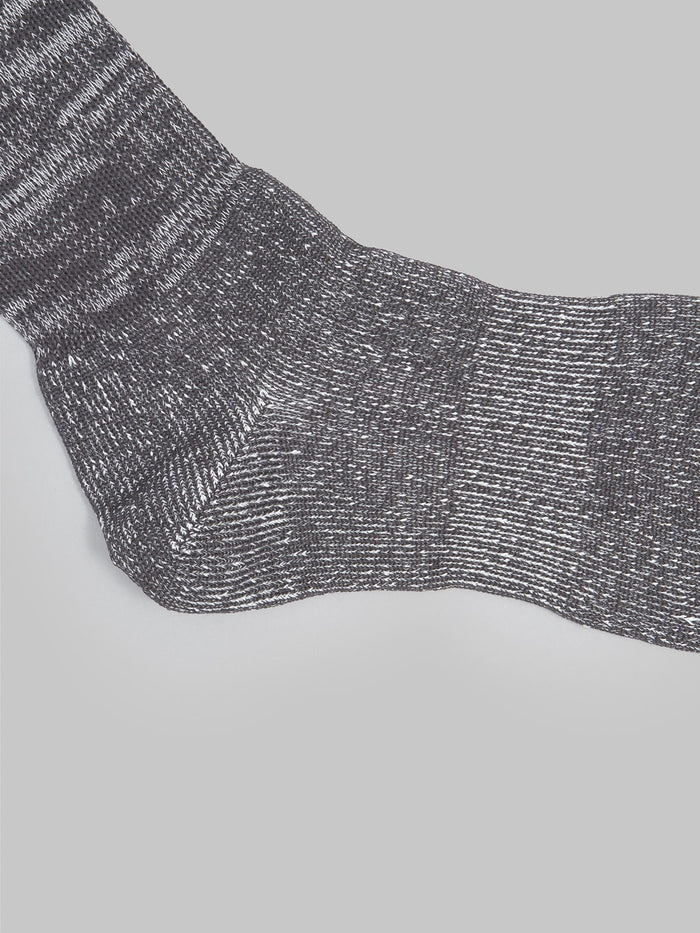 rototo washi pile crew socks charcoal heel