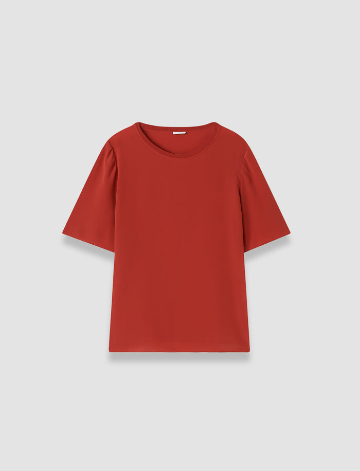 Rubin Crepe de Soie Silk Blouse