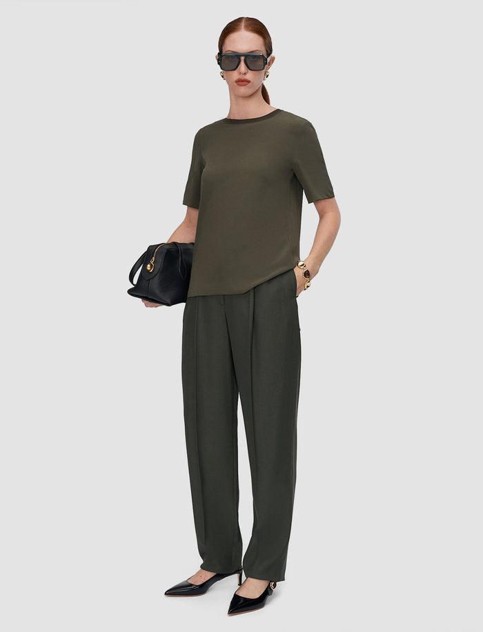 Rubin Crepe de Soie Silk Blouse