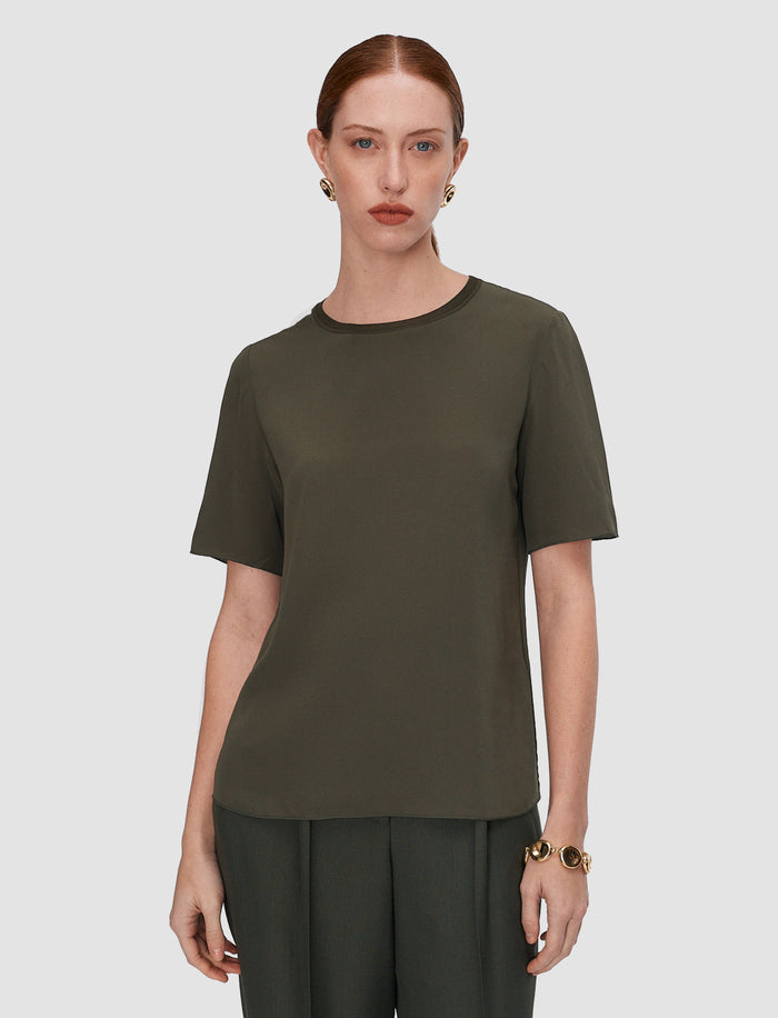Rubin Crepe de Soie Silk Blouse