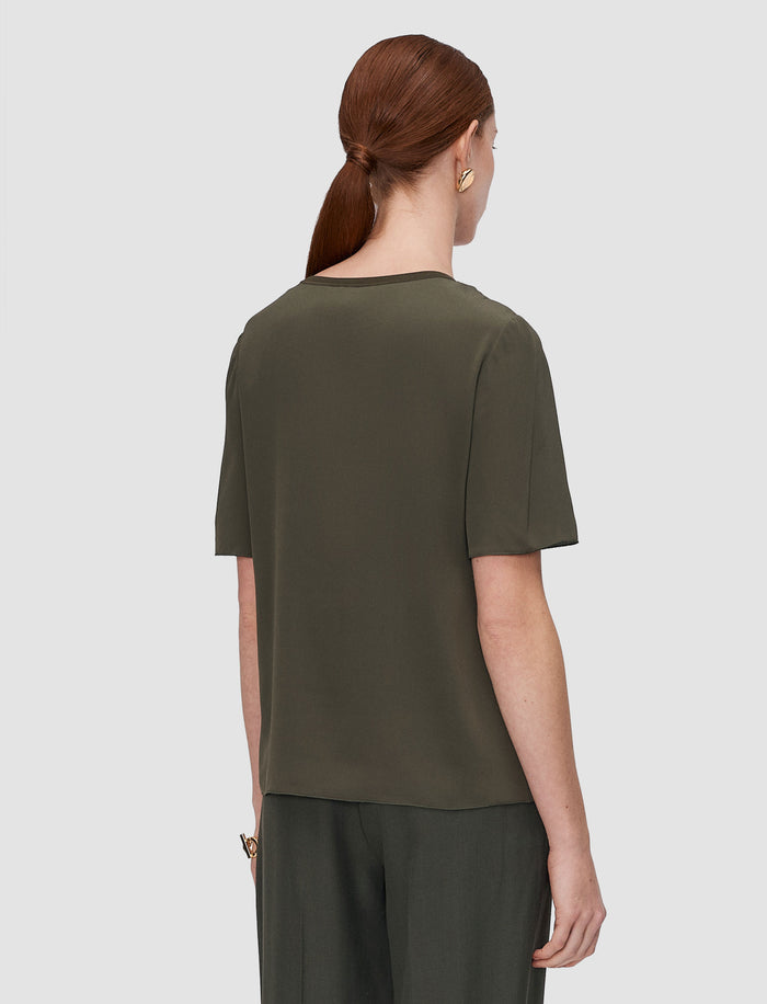 Rubin Crepe de Soie Silk Blouse