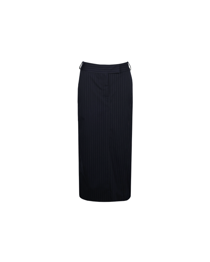 RUE PENCIL SKIRT NAVY PINSTRIPE