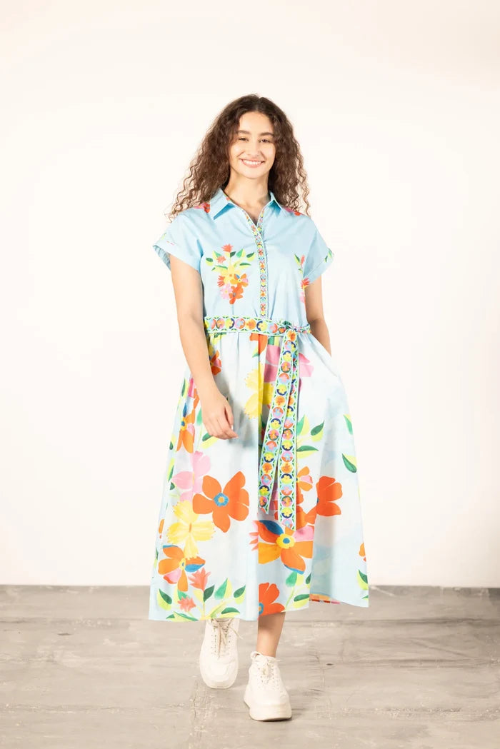 Rylie Dress | Floral Sky
